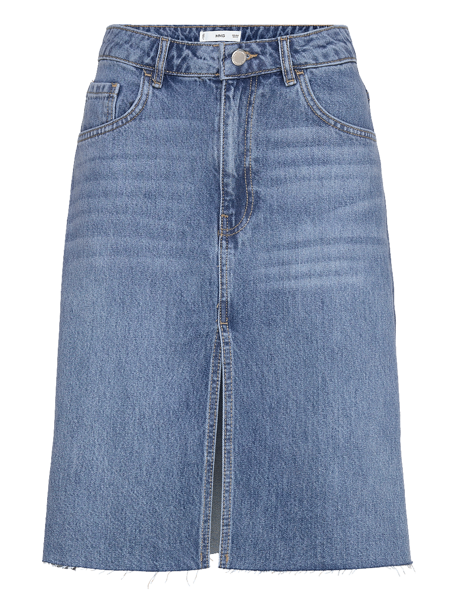 Mango - Midi denim skirt - open blue - 1