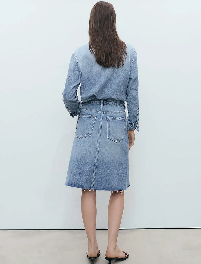 Mango - Midi denim skirt - denim skirts - open blue - 3