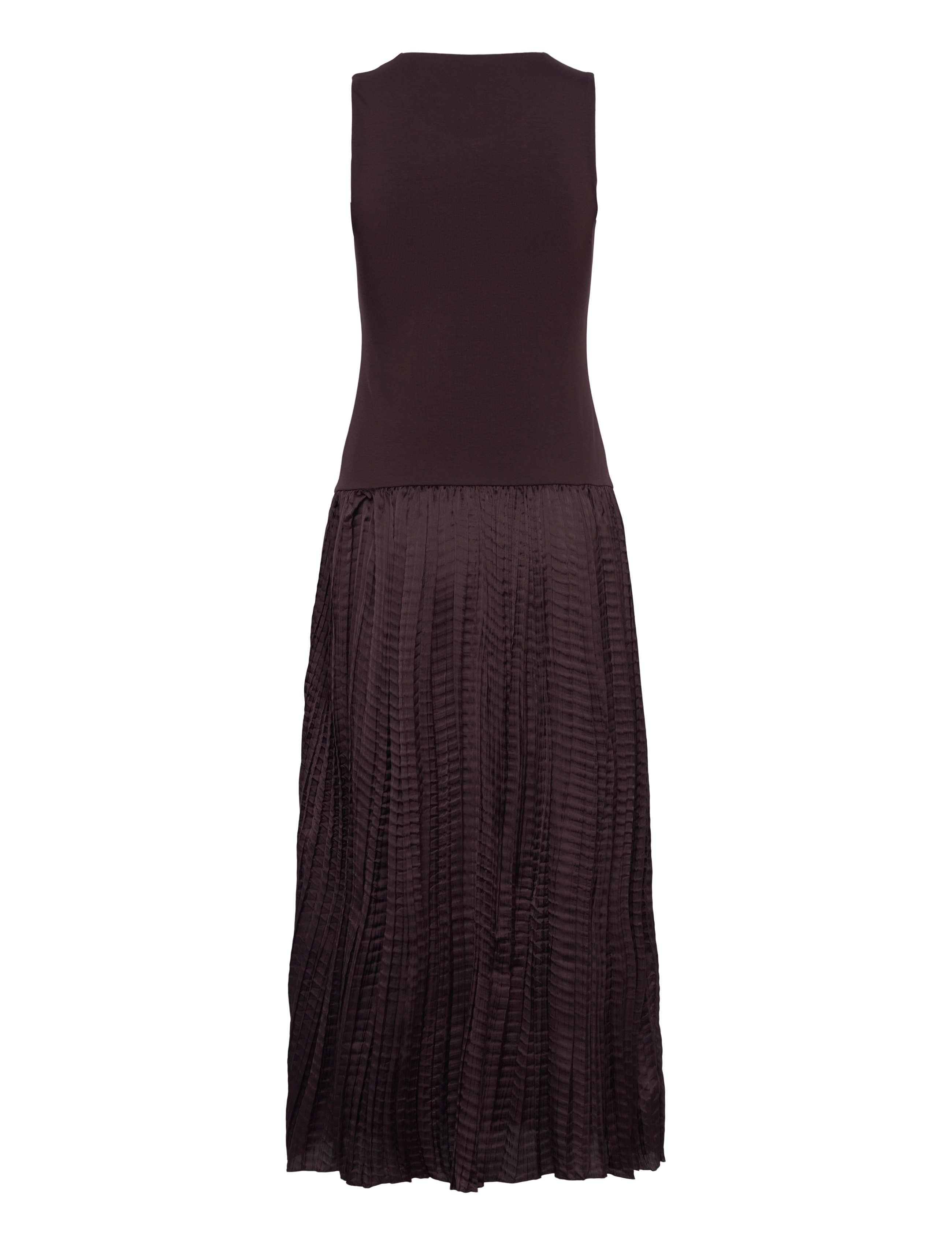 Mango - Combined-fabric long dress - brown - 2
