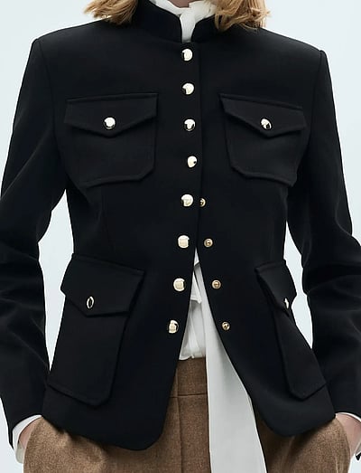 Jacket Pockets With Button Detail - Lette Jakker
