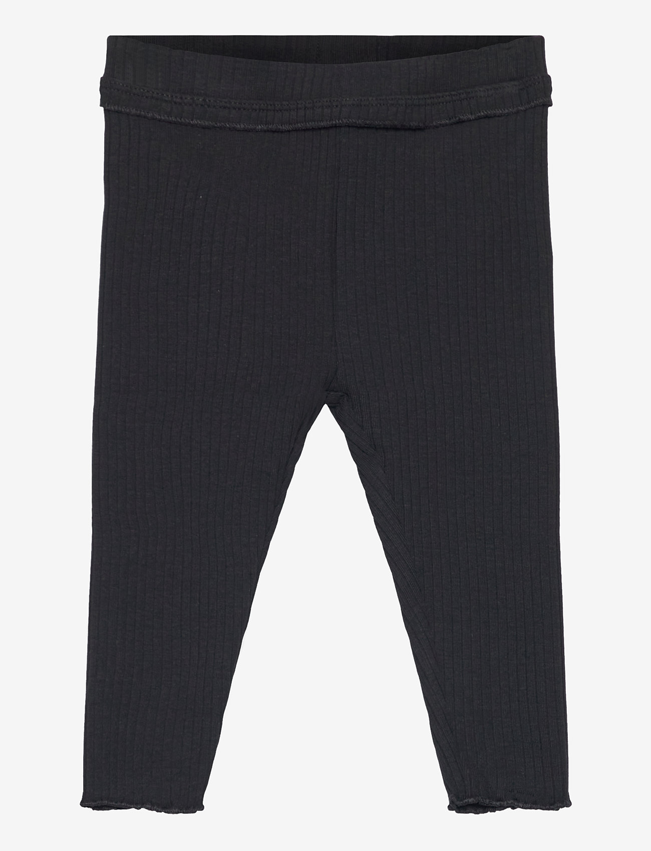 Mango - Cotton ribbed leggings - black - 0