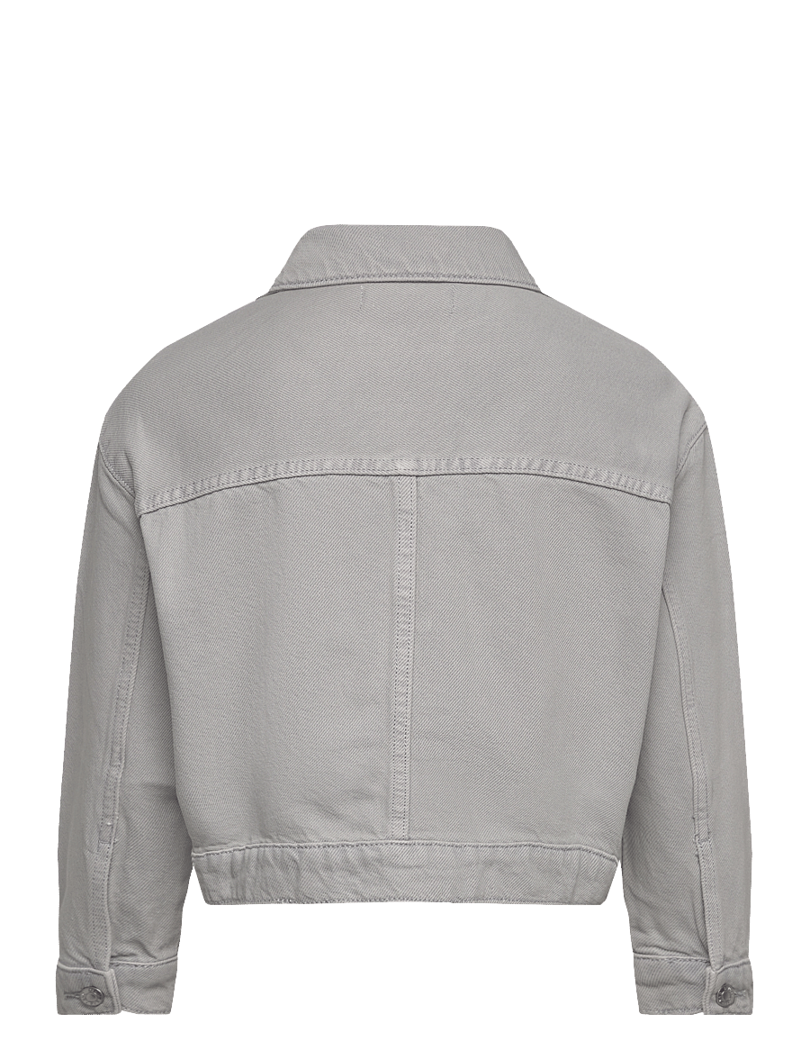 Mango - Studded denim jacket - jeansjackor - open grey - 1