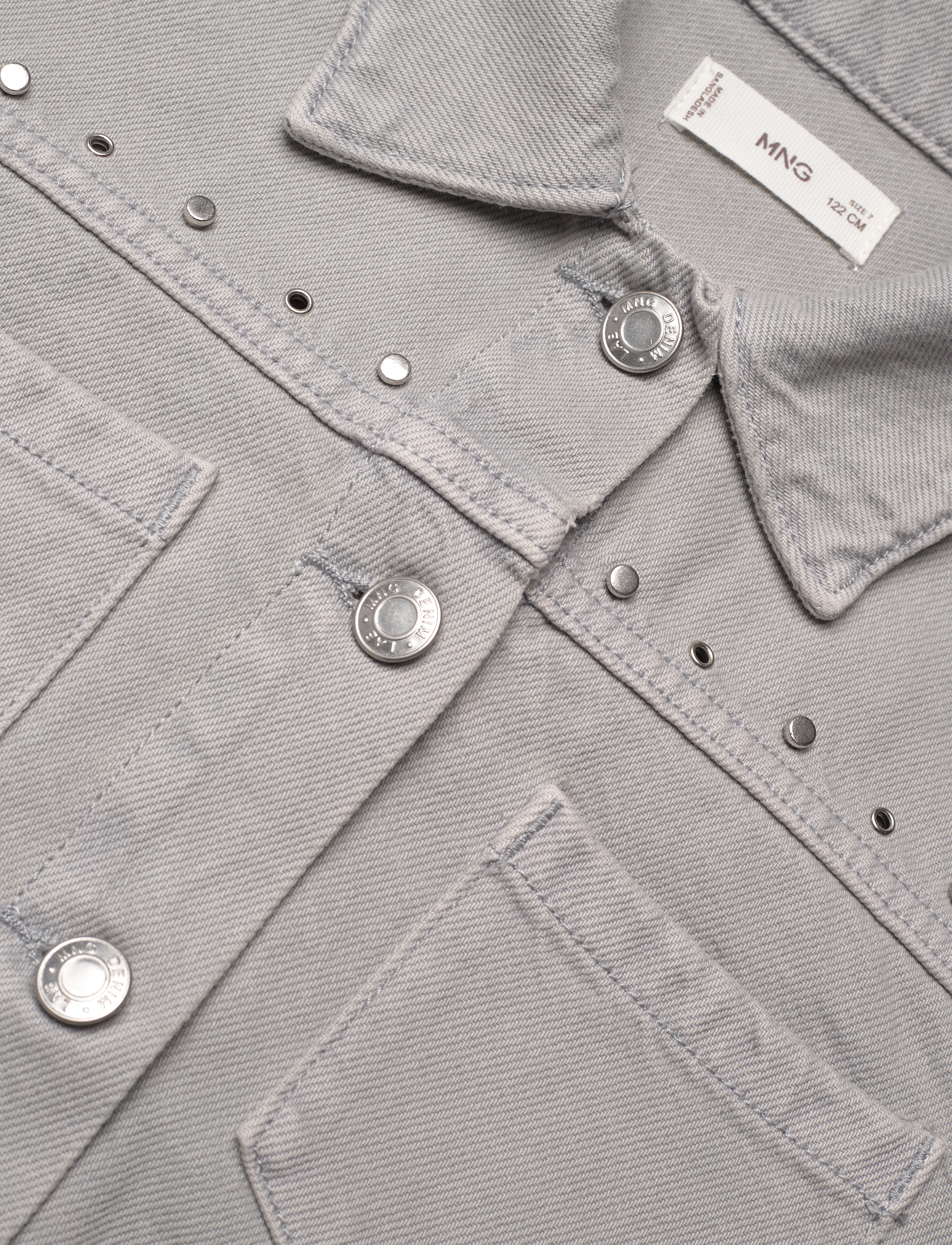 Mango - Studded denim jacket - sommerschnäppchen - open grey - 2