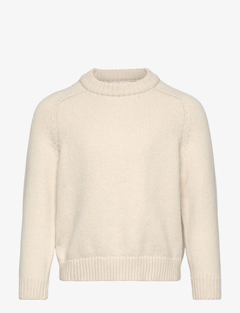 Mango - Knitted cotton sweater - pullover - light beige - 0