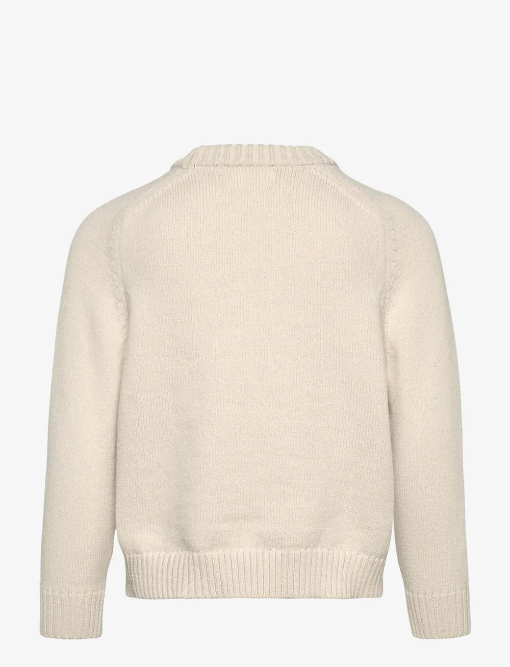 Mango - Knitted cotton sweater - pullover - light beige - 1
