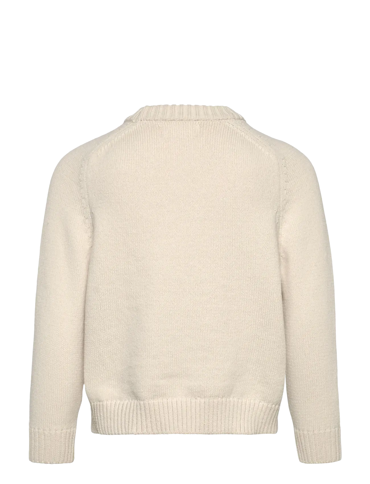 Mango - Knitted cotton sweater - light beige - 1