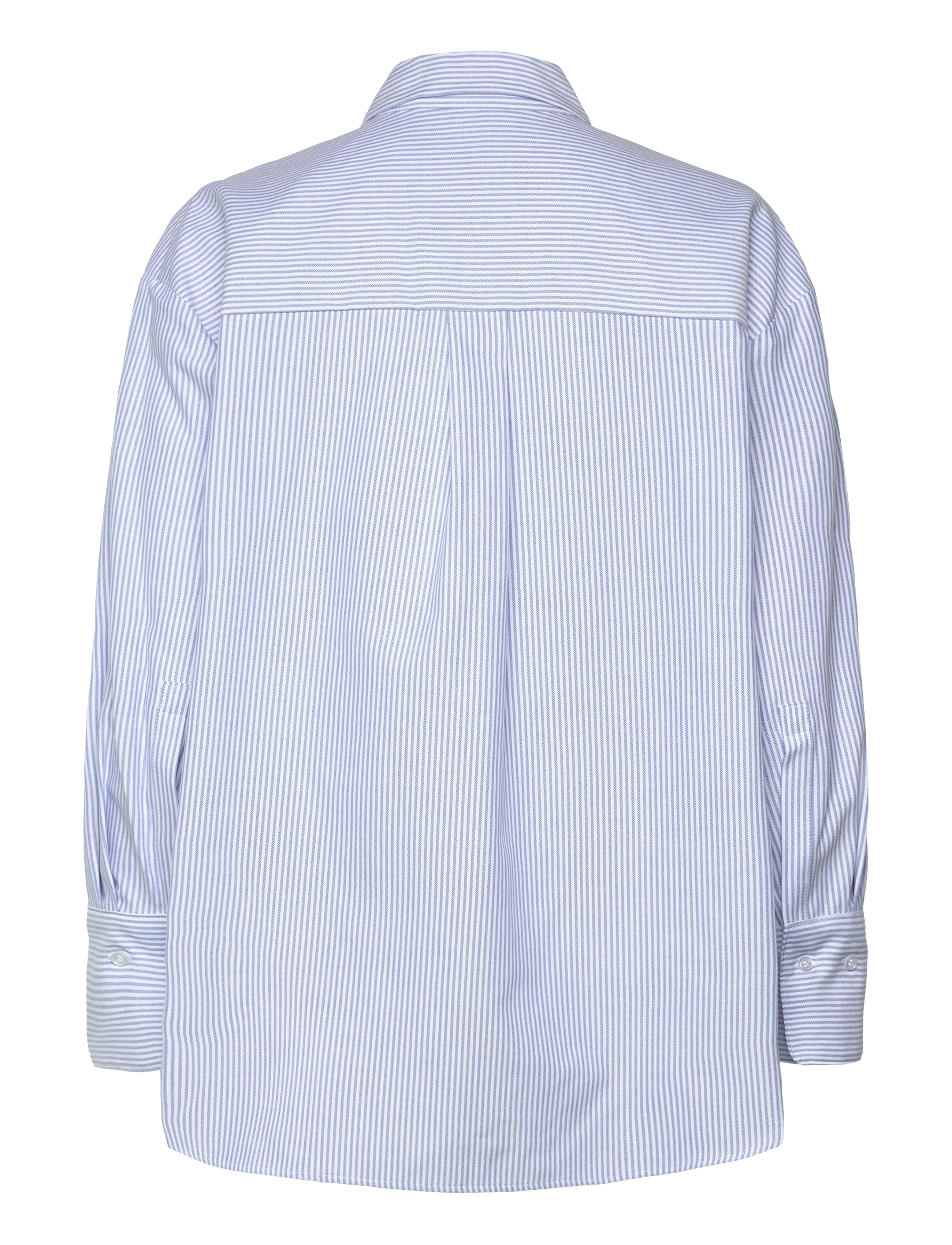 Mango - Striped cotton shirt - lt-pastel blue - 1
