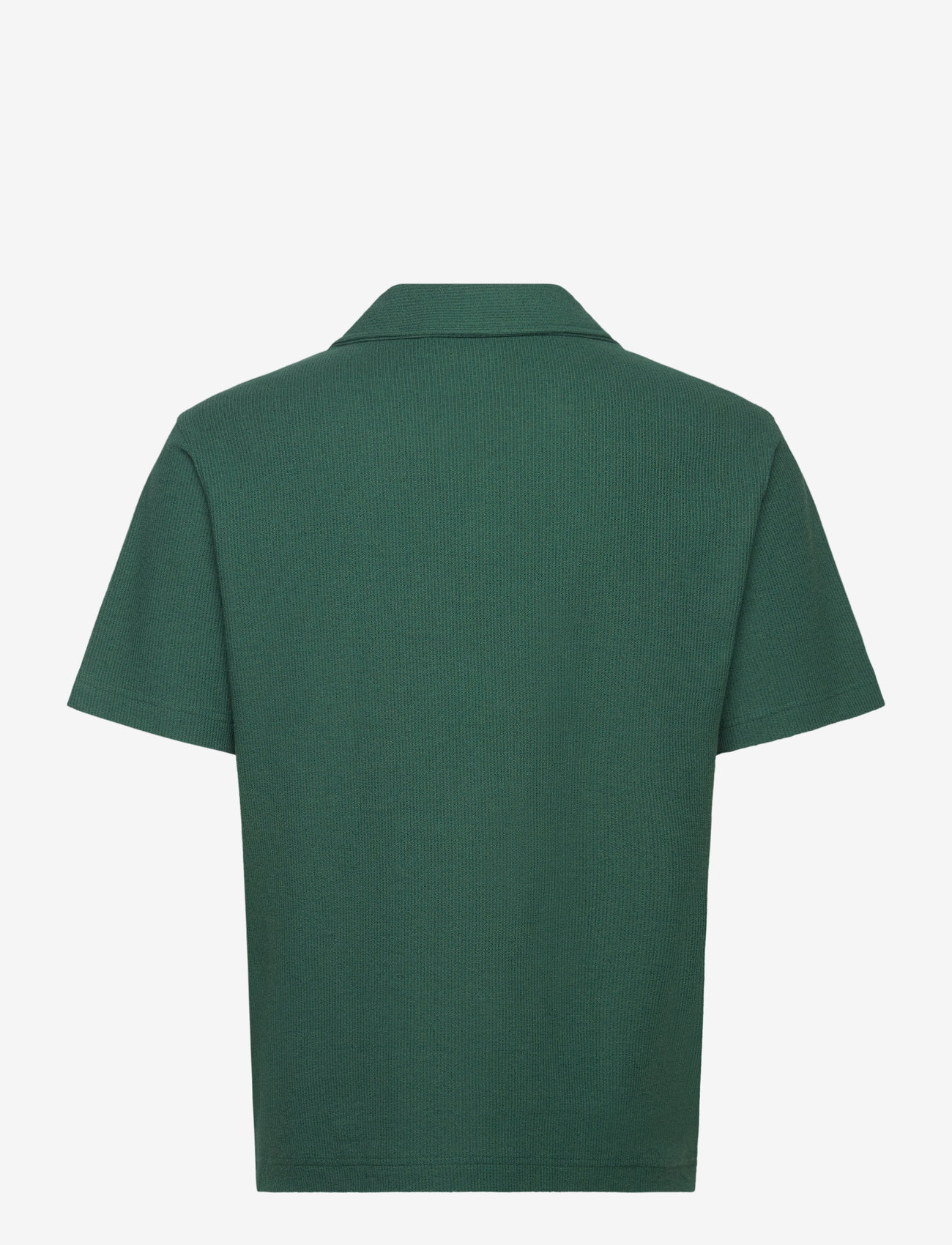 Mango - Regular-fit textured polo shirt - kortärmade pikéer - dark green - 1
