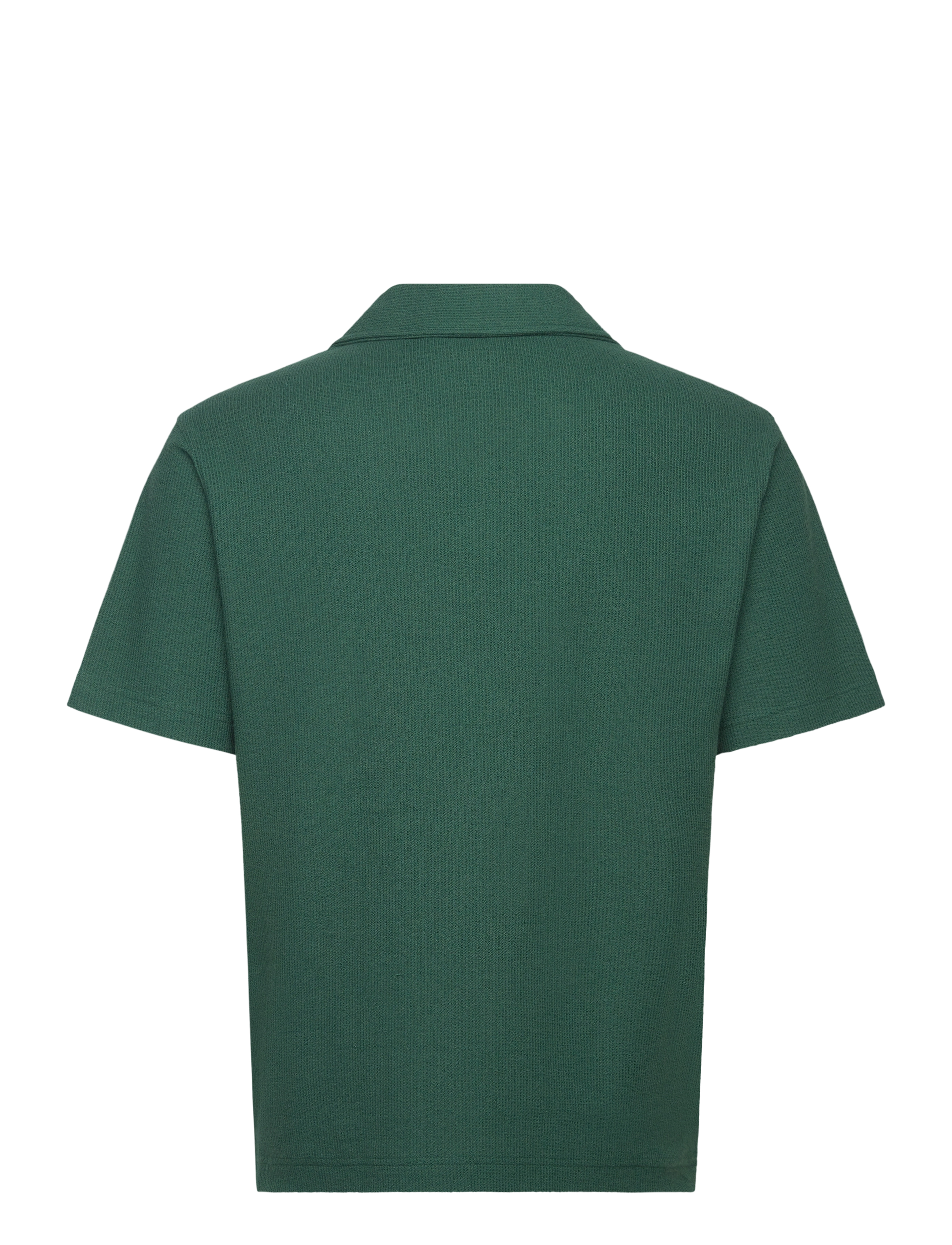 Mango - Regular-fit textured polo shirt - kortärmade pikéer - dark green - 1