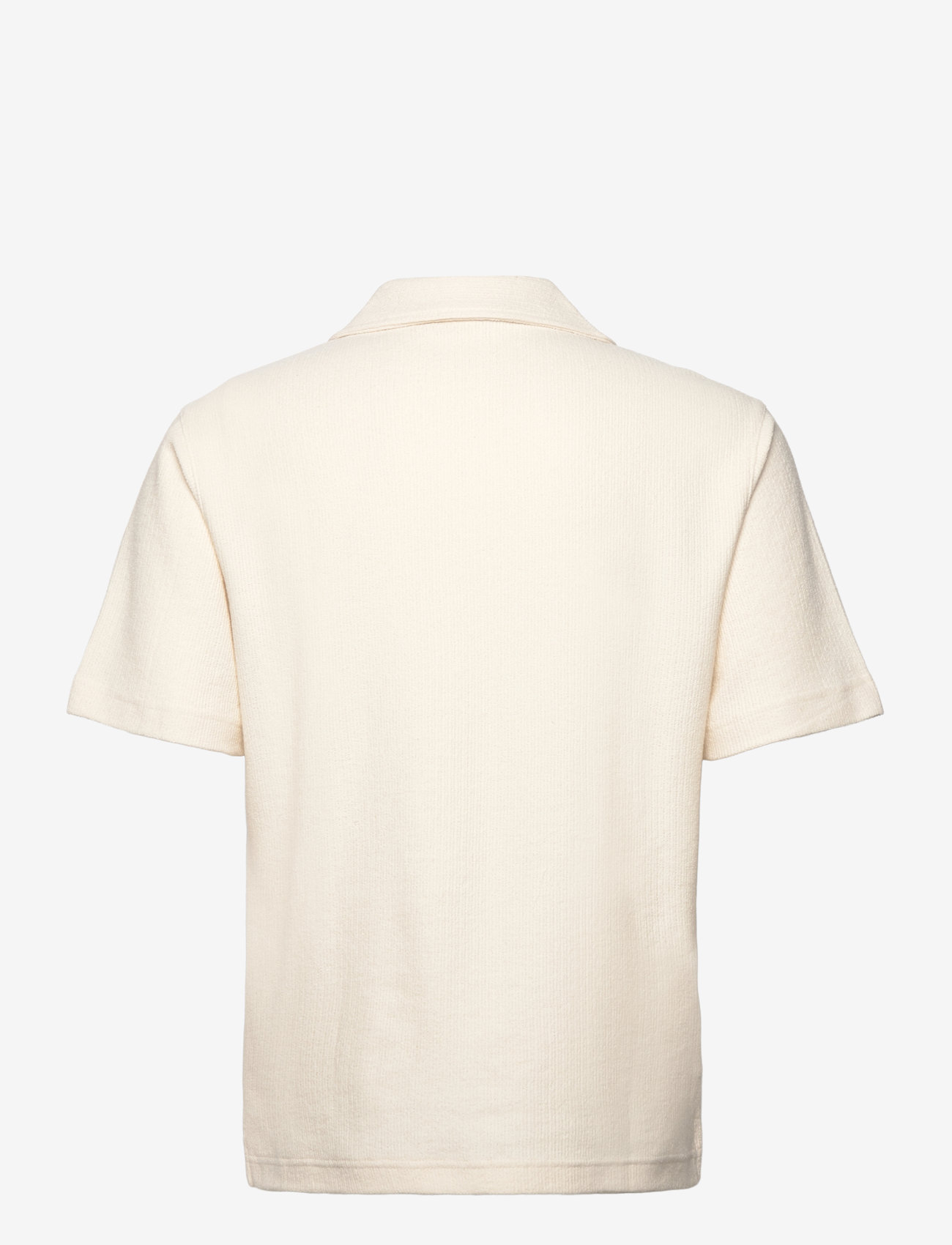 Mango - Regular-fit textured polo shirt - kortärmade pikéer - light beige - 1