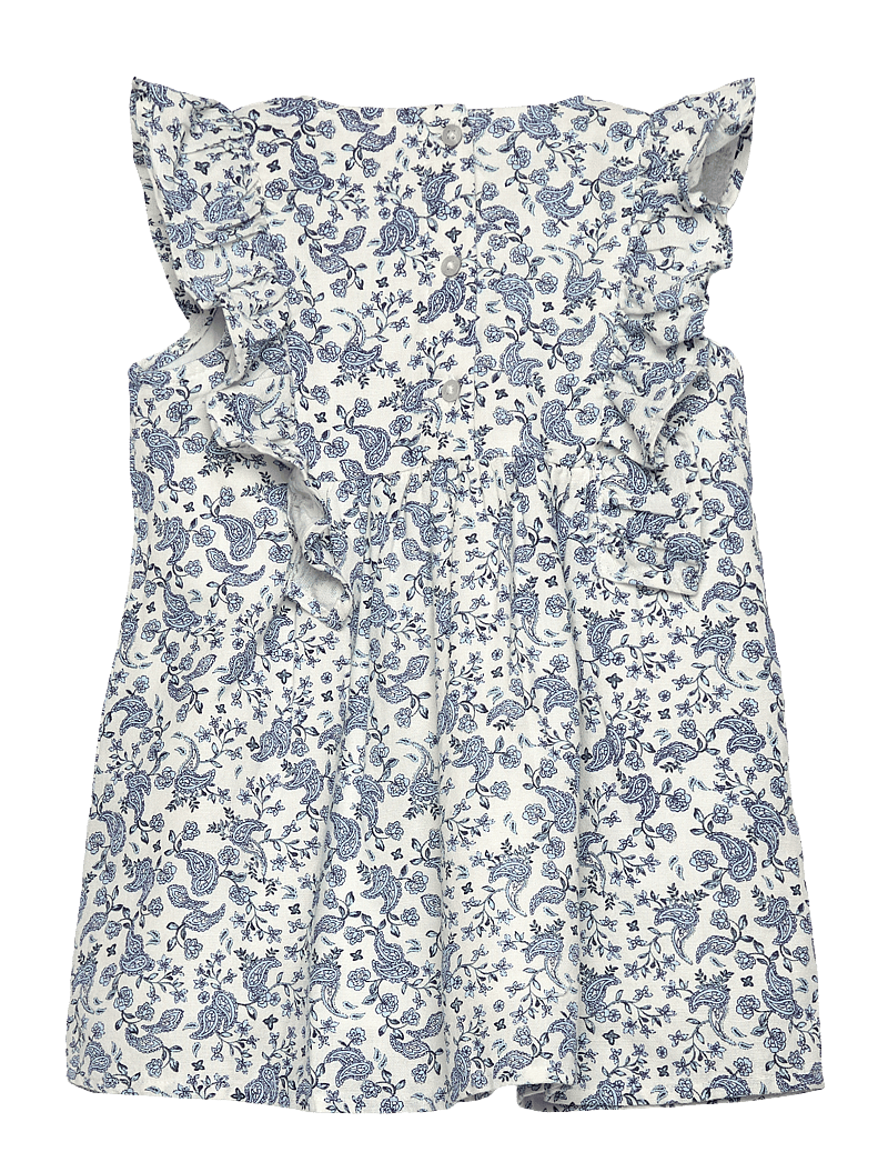Mango - Ruffled printed dress - Ärmellose babykleider - white - 1