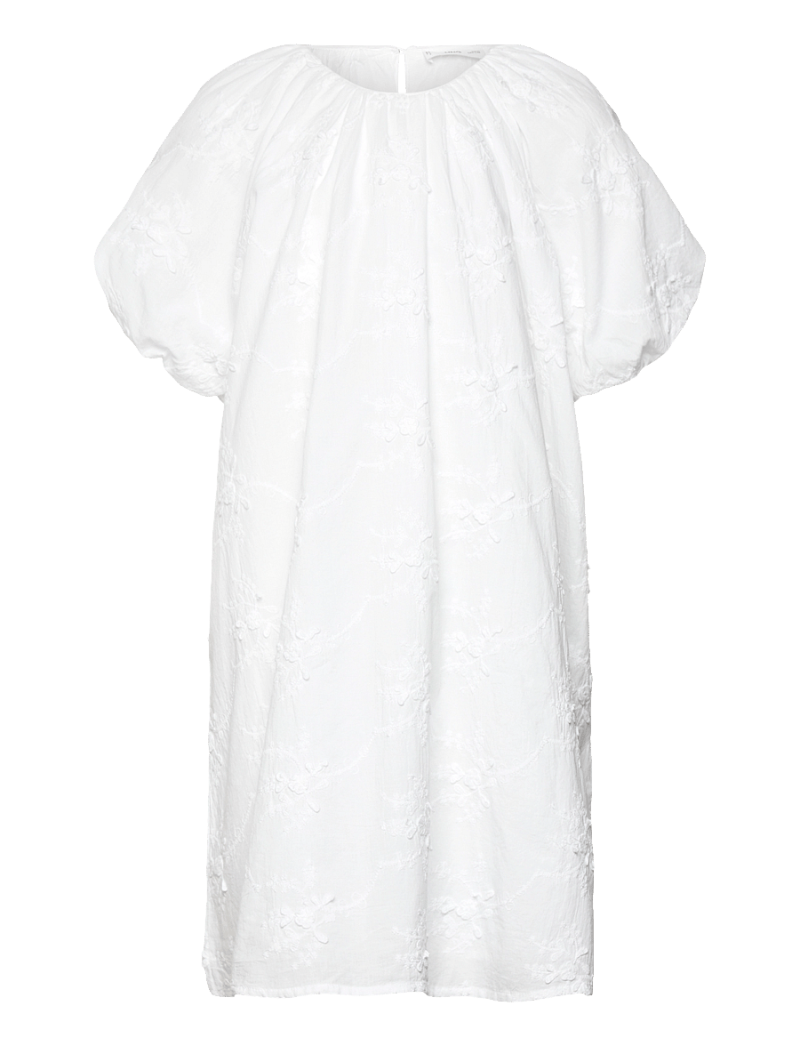 Mango - DRESS .-- POMPI - kortärmade vardagsklänningar - white - 0