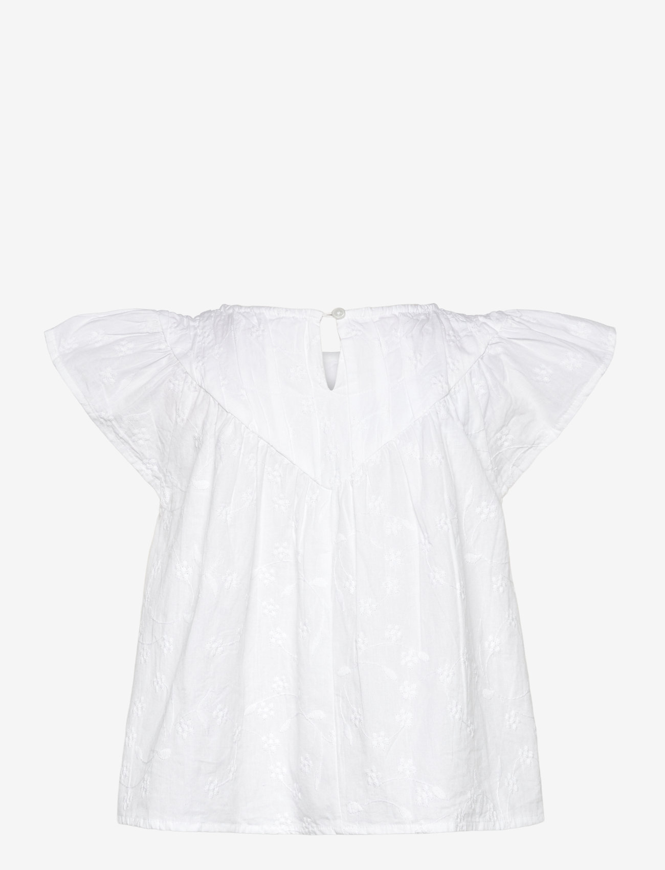 Mango - Embroidered cotton blouse - white - 1