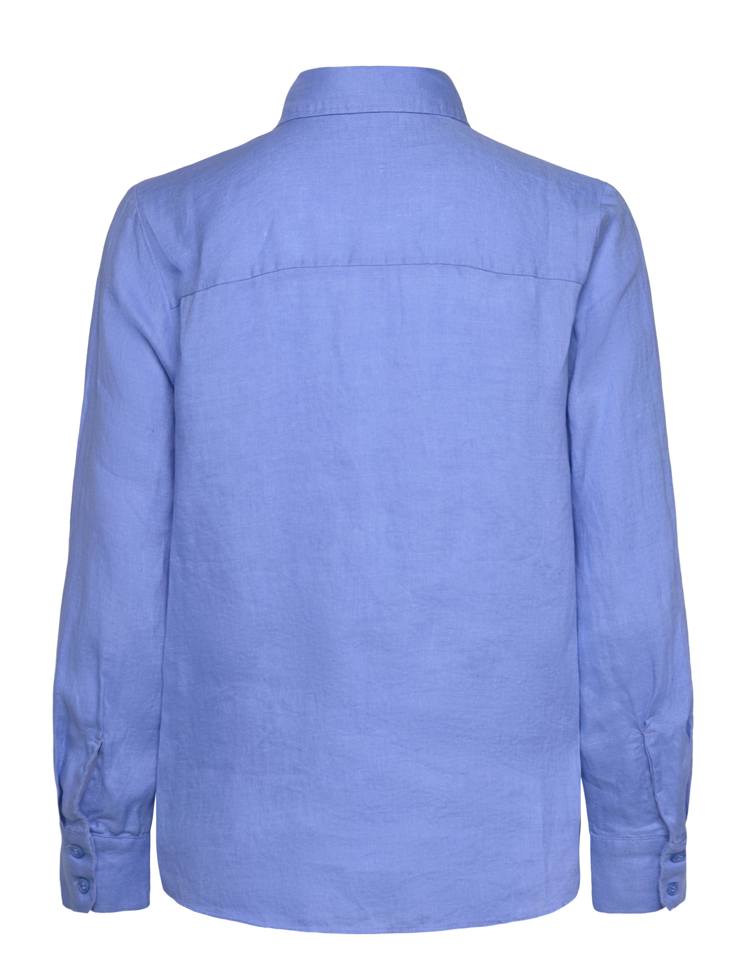 Mango - Pocket linen shirt - medium blue - 2