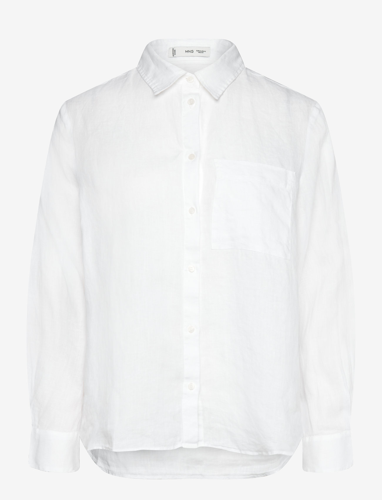 Mango - Pocket linen shirt - natural white - 1