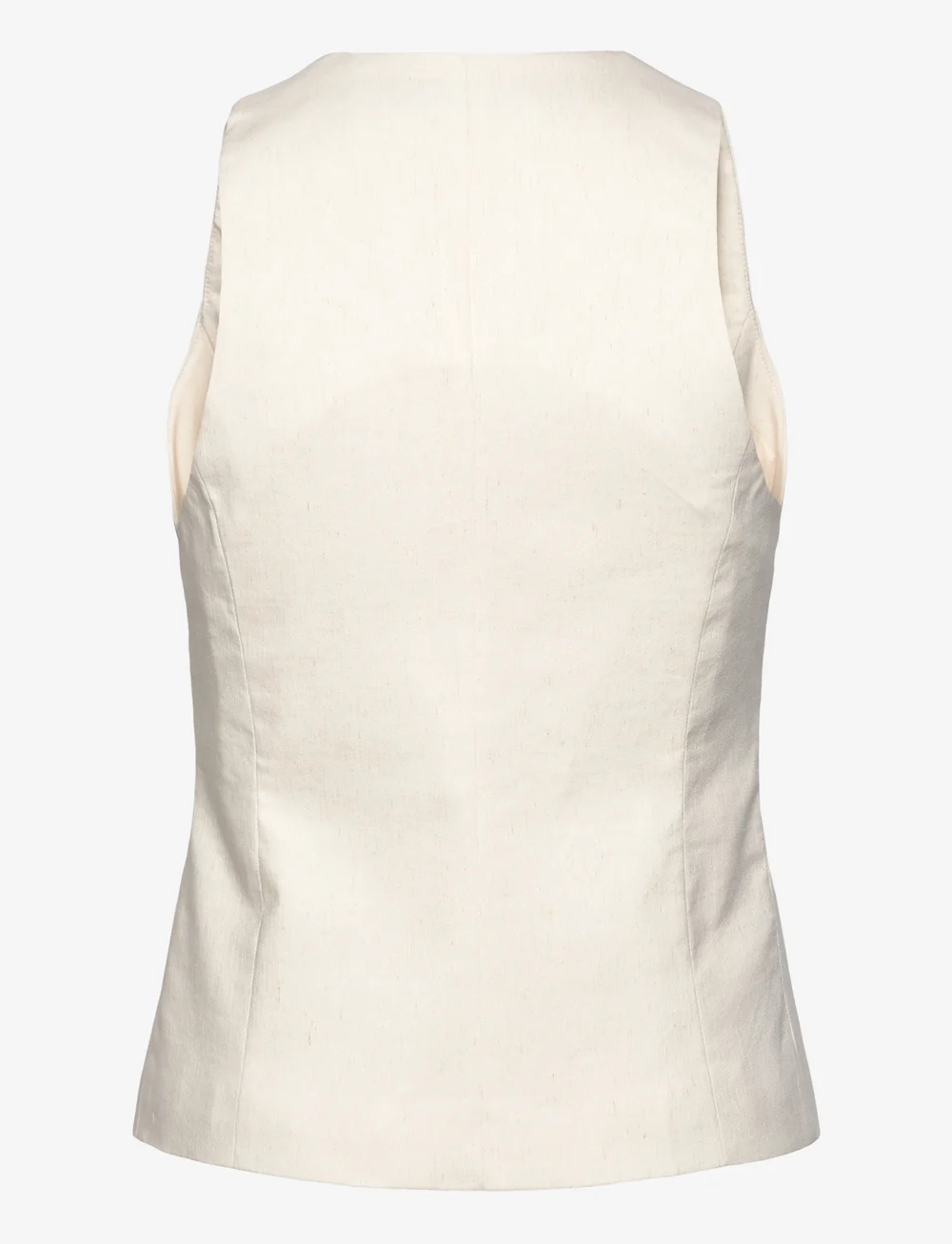 Mango - Linen-blend top with bow - Ärmlösa blusar - light beige - 2