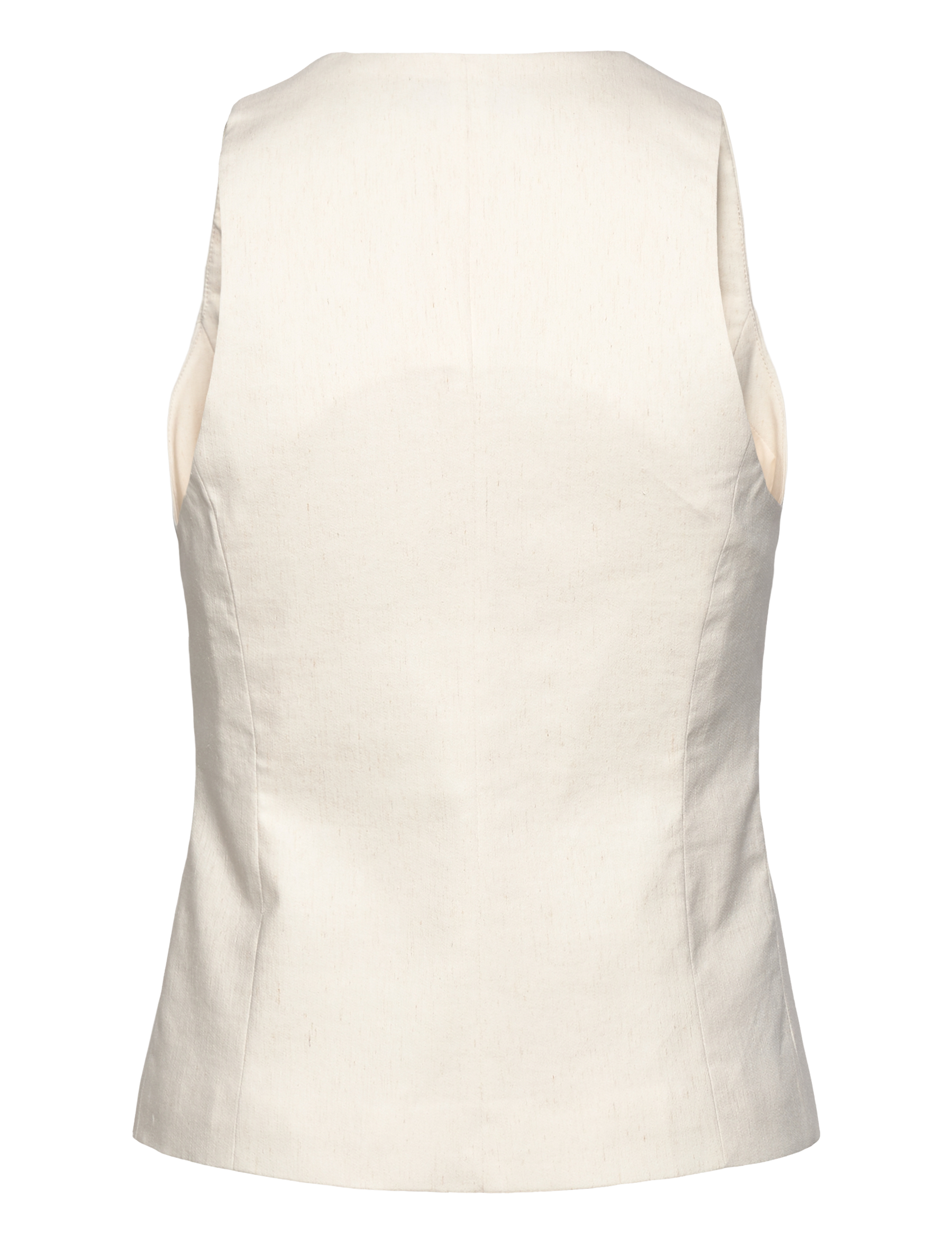Mango - Linen-blend top with bow - light beige - 2