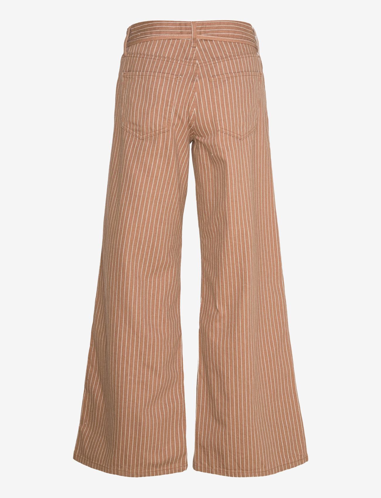 Mango - Wide leg jeans with stripes and belt - hosen mit weitem bein - medium brown - 2