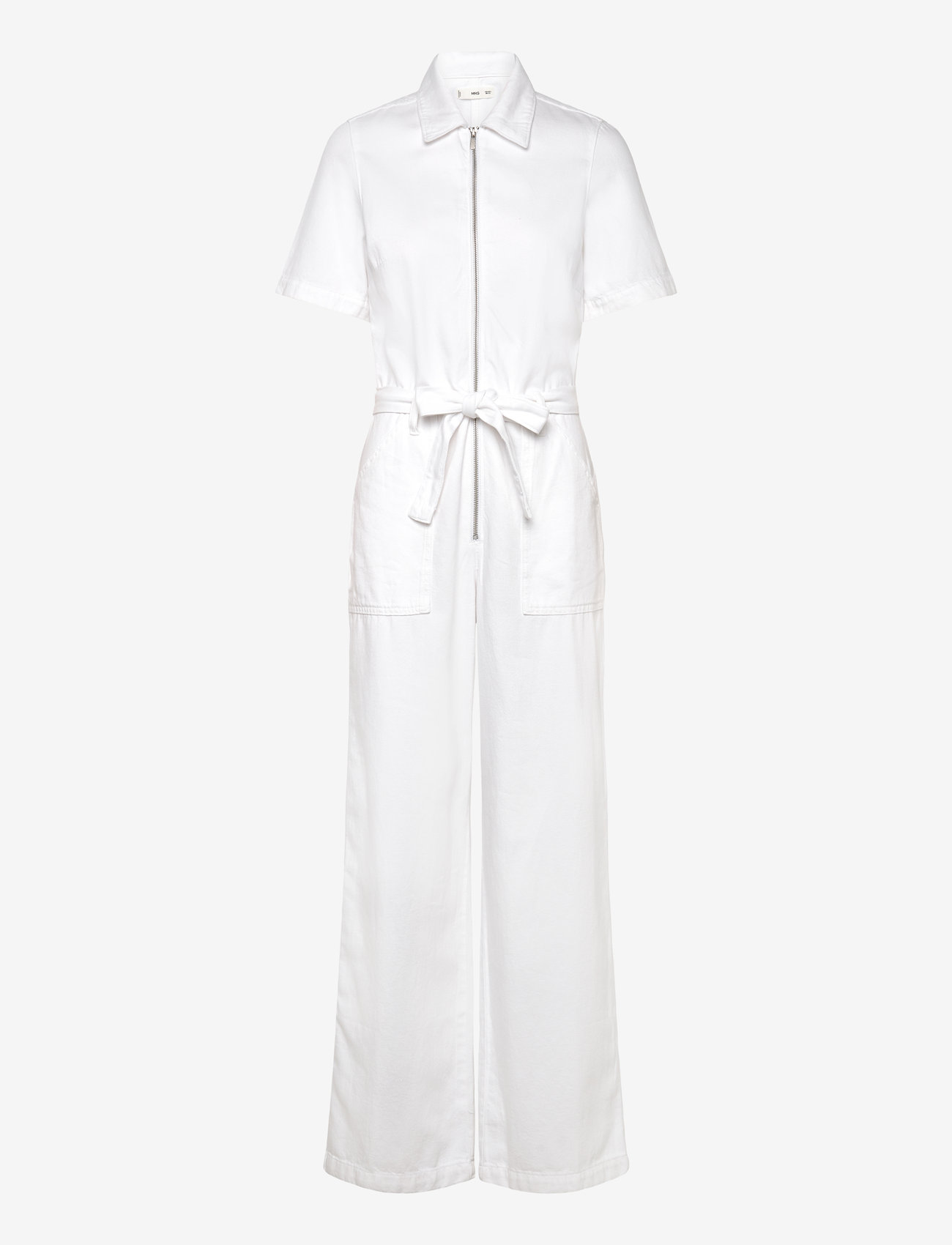 Mango - Denim jumpsuit belt - jumpsuits - white - 1
