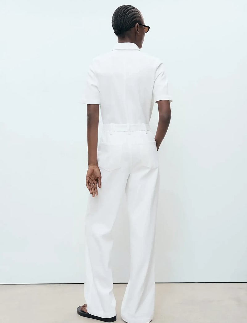 Mango - Denim jumpsuit belt - jumpsuits - white - 3