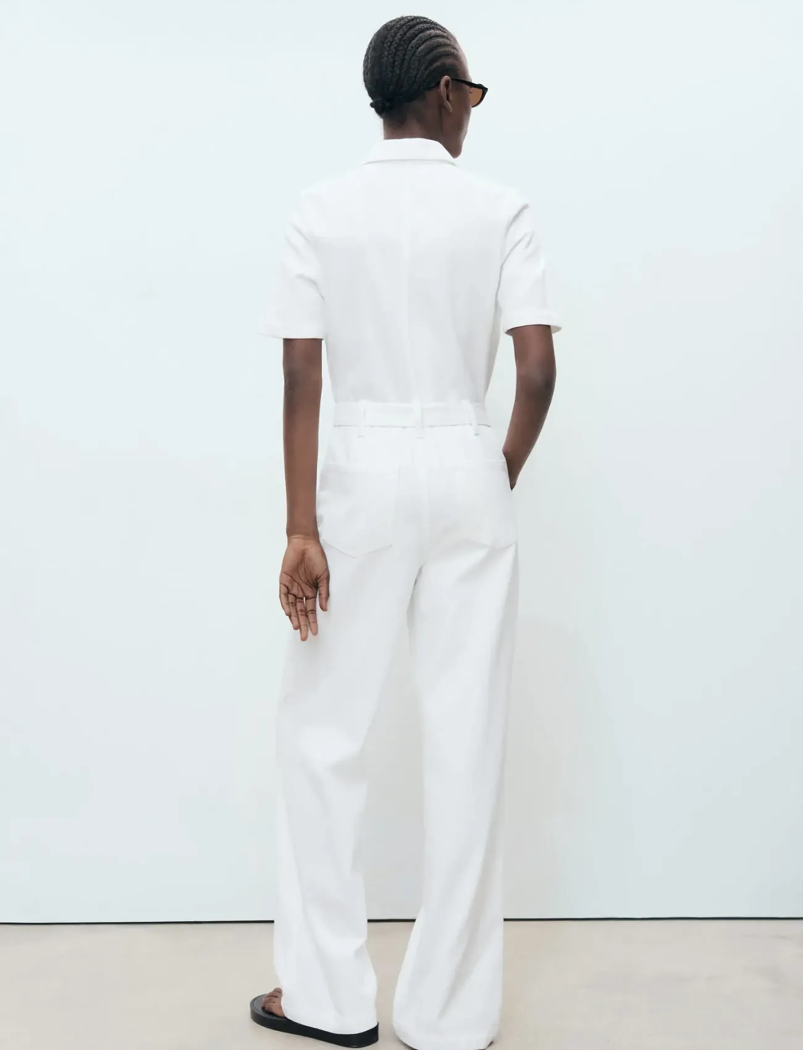 Mango - Denim jumpsuit belt - jumpsuits - white - 3