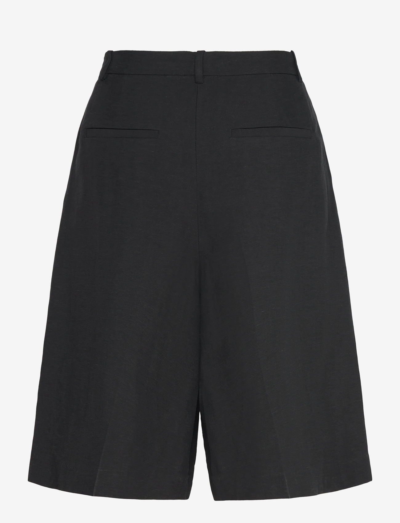 Mango - Linen-blend suit bermuda shorts - bermuda püksid - black - 1