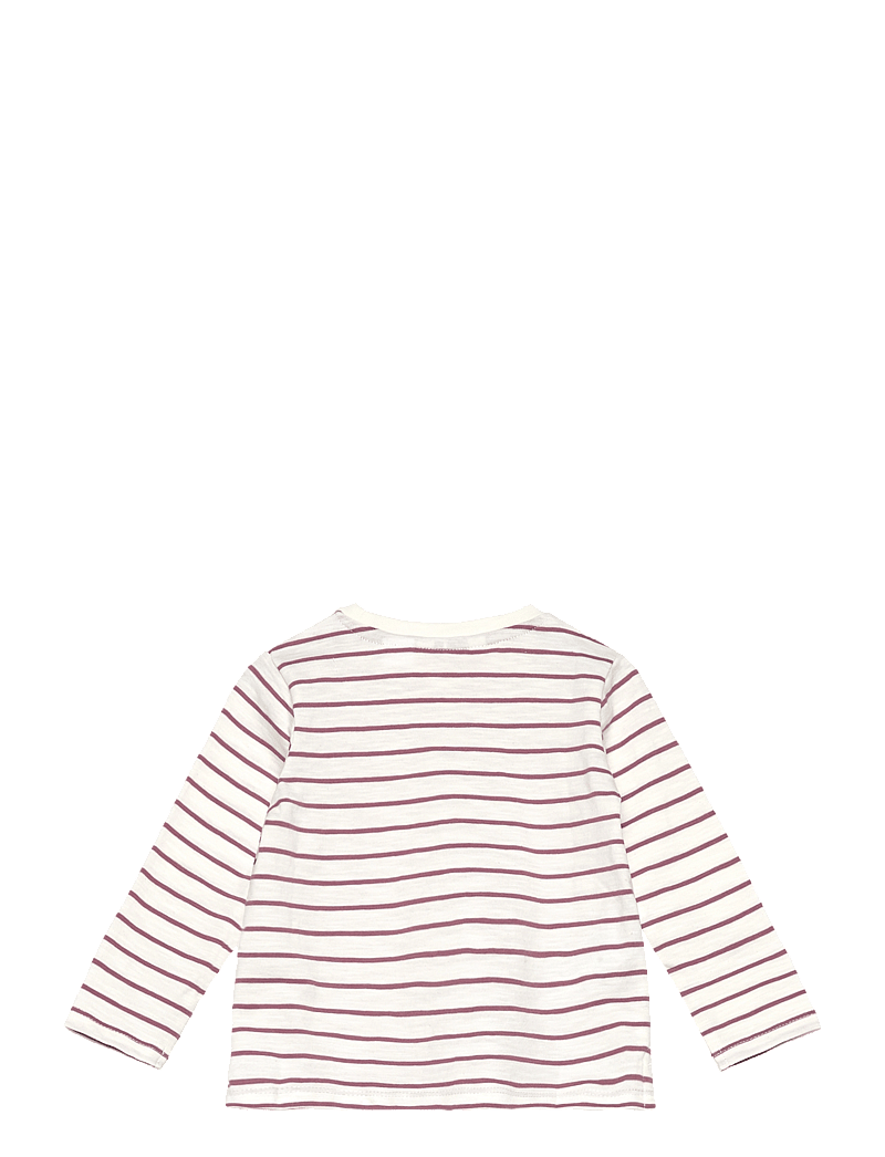 Mango - Striped cotton T-shirt - långärmade t-shirts - natural white - 1