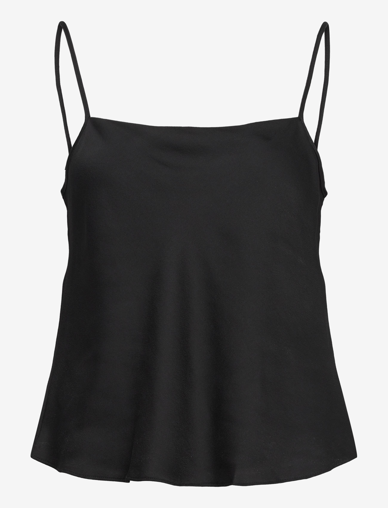 Mango - Satin top with thin straps - Ärmlösa blusar - black - 0