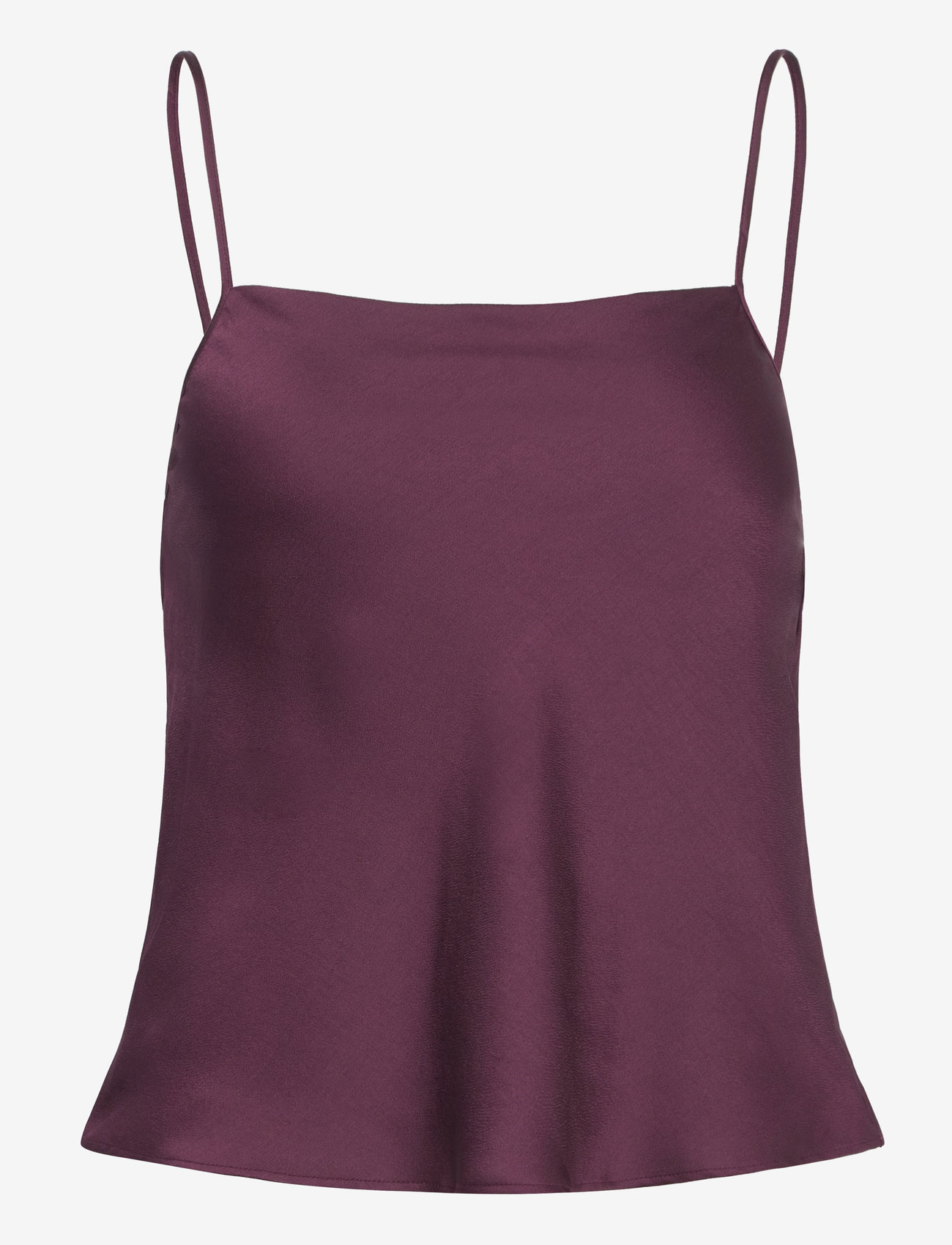 Mango - Satin top with thin straps - Ærmeløse bluser - dark red - 0
