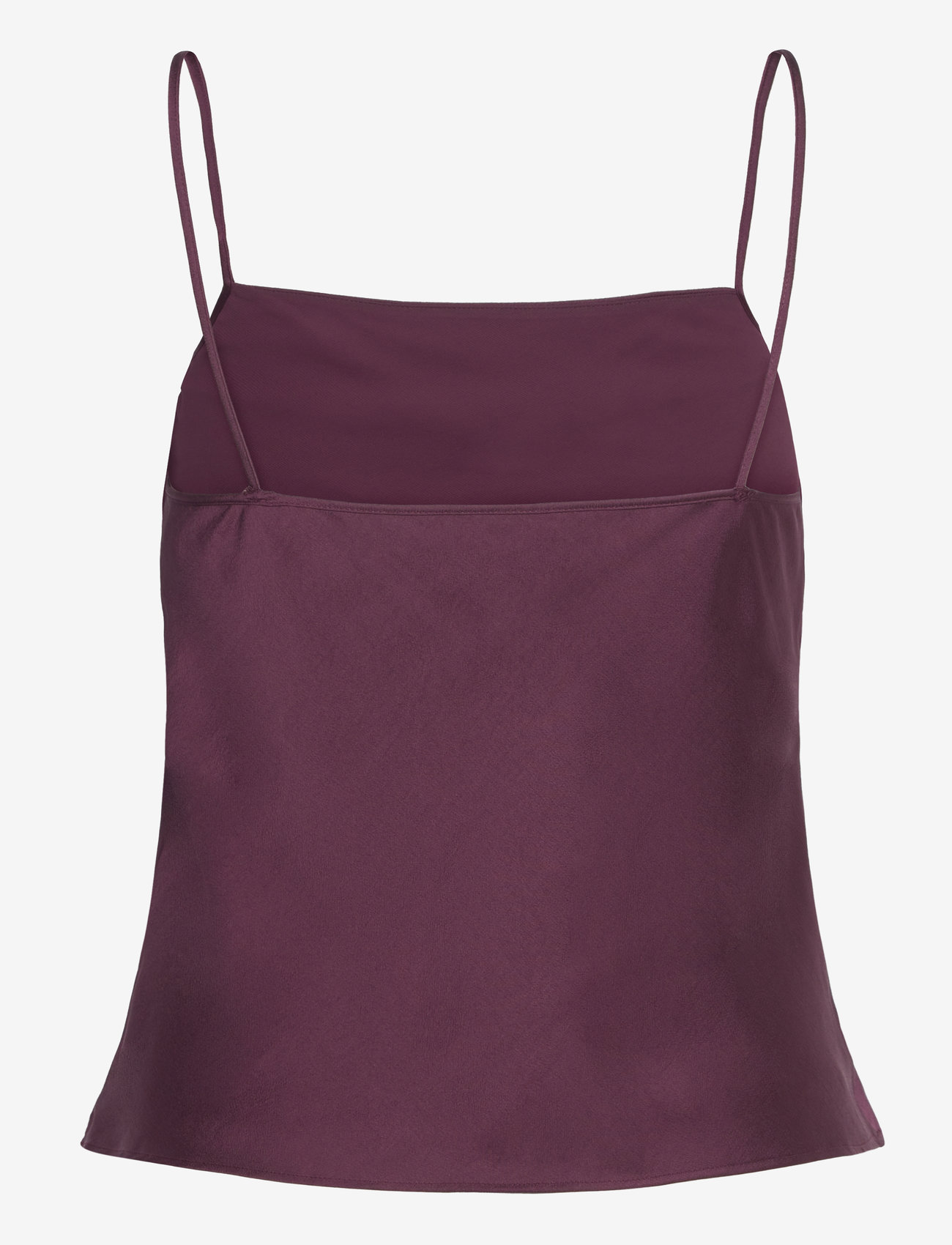 Mango - Satin top with thin straps - Ærmeløse bluser - dark red - 1