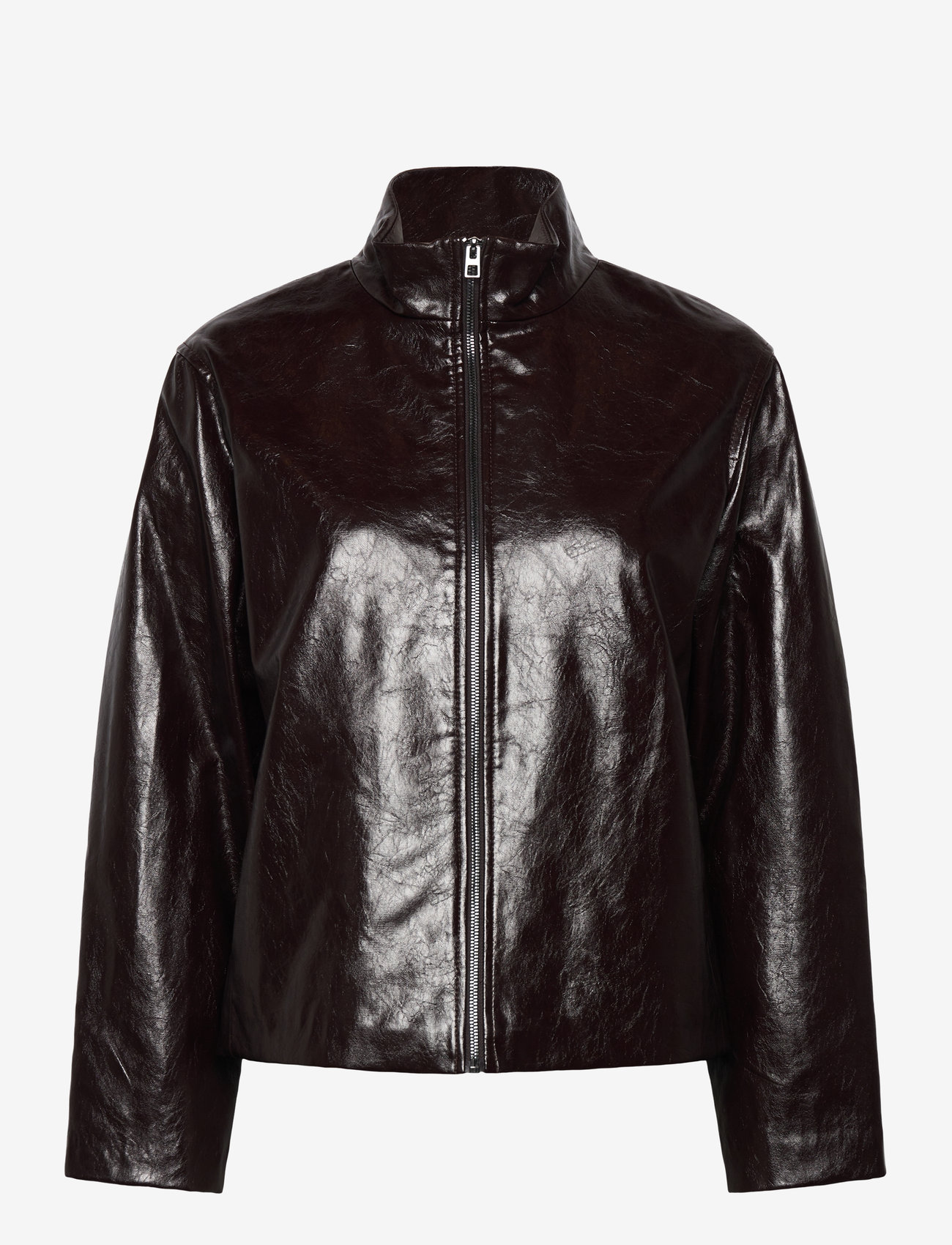 Mango - Perkins collar texture jacket - frühlingsjacken - brown - 0