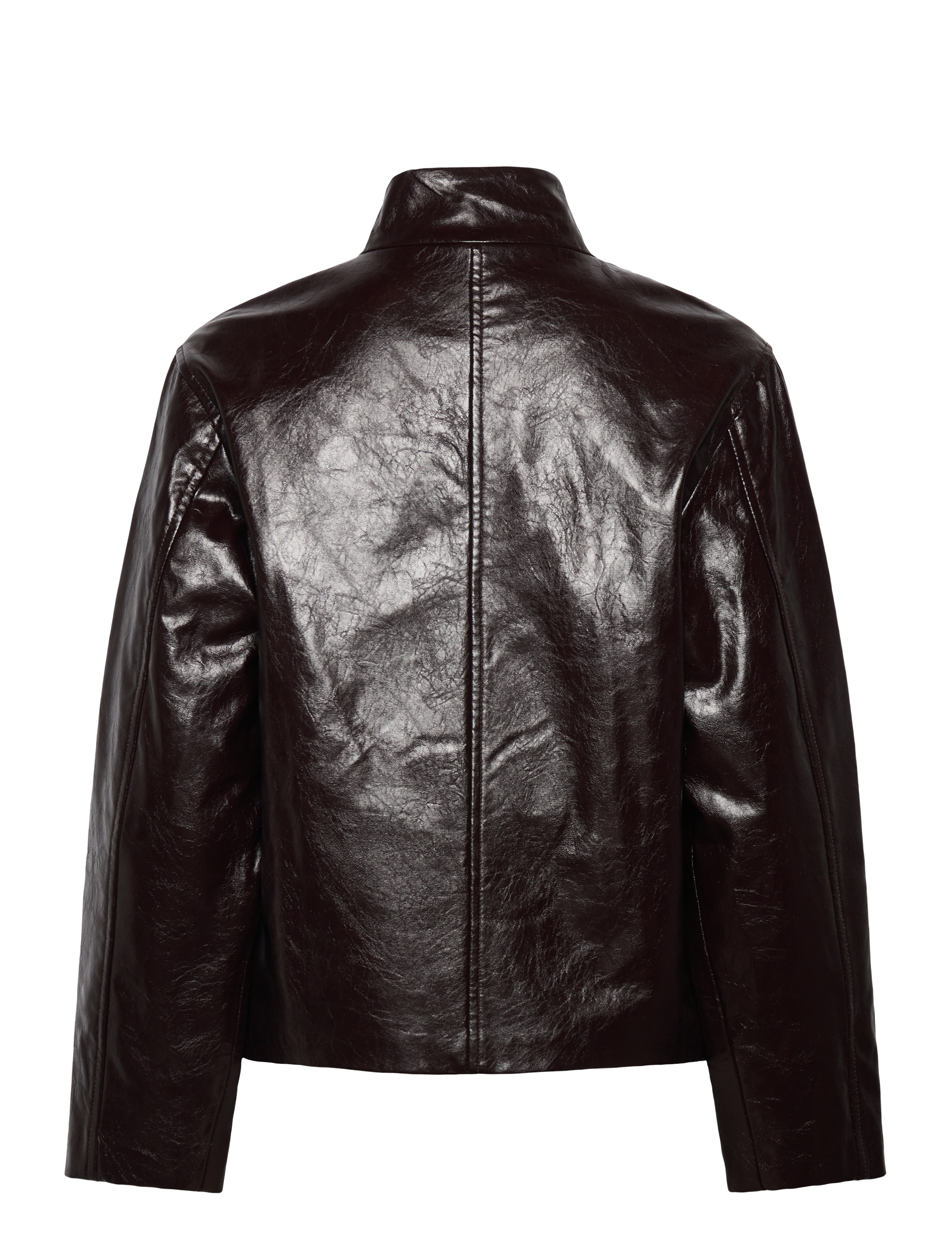 Mango - Perkins collar texture jacket - brown - 2