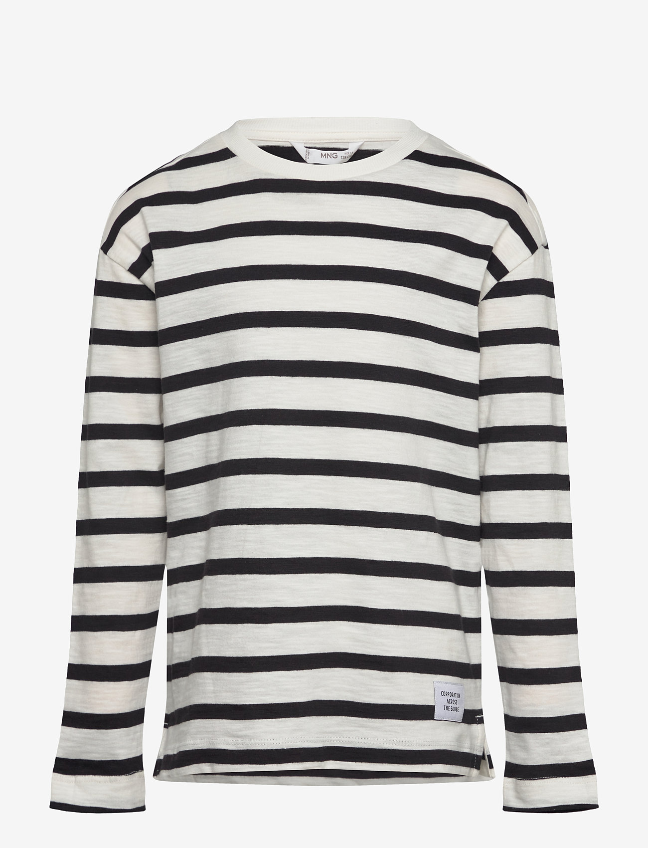 Mango - Striped long sleeves t-shirt - oberteile & t-shirts - black - 0