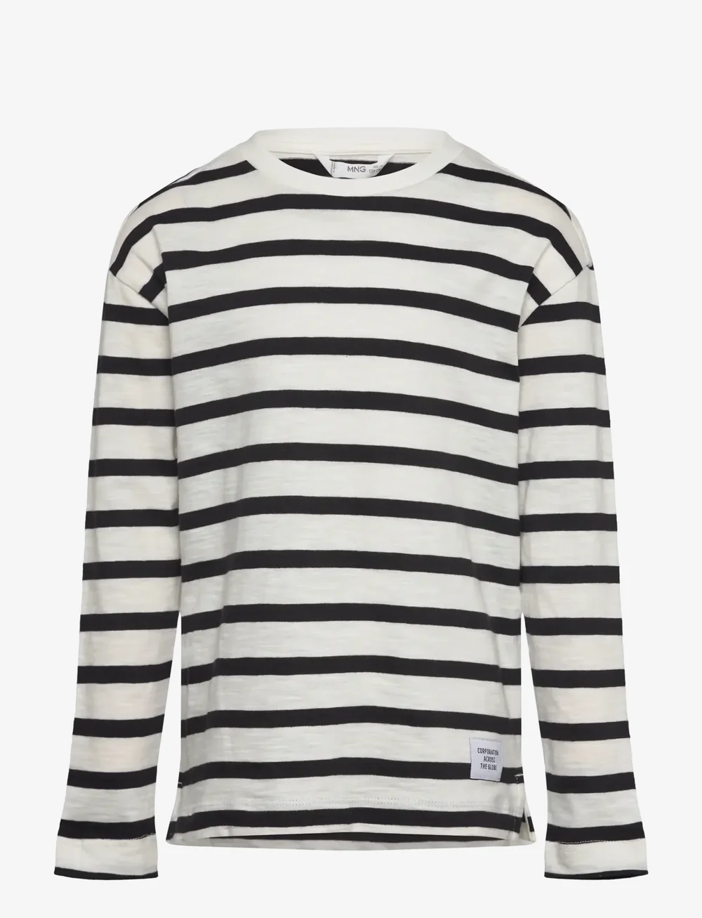 Mango - Striped long sleeves t-shirt - oberteile & t-shirts - black - 0