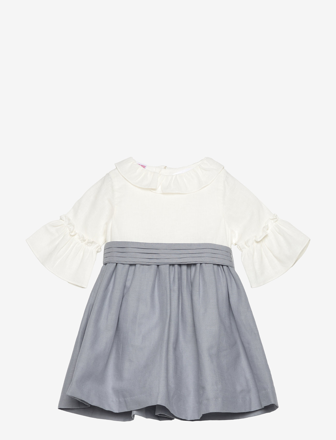 Mango - Contrast skirt dress - langärmelige freizeitkleider - white - 0