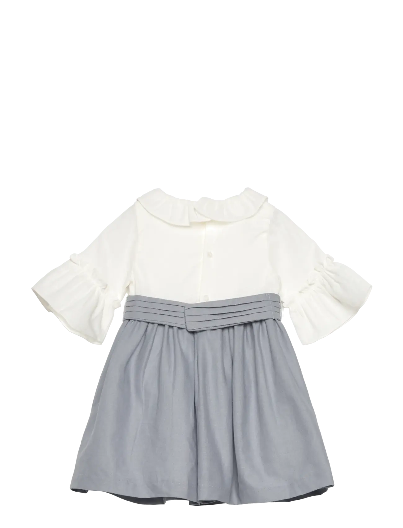 Mango - Contrast skirt dress - laisvalaikio suknelės ilgomis rankovėmis - white - 1