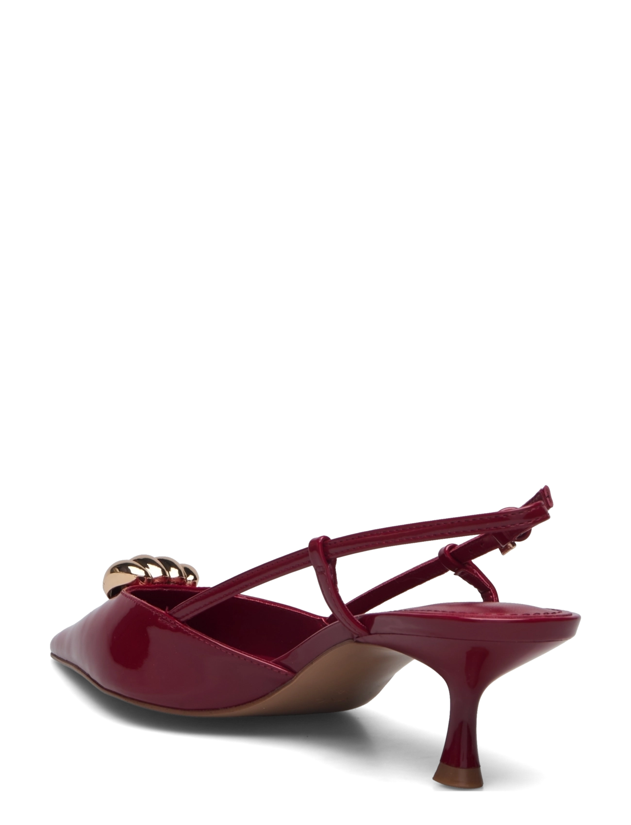 Mango - High-heeled shoes with metallic detail - red - 3