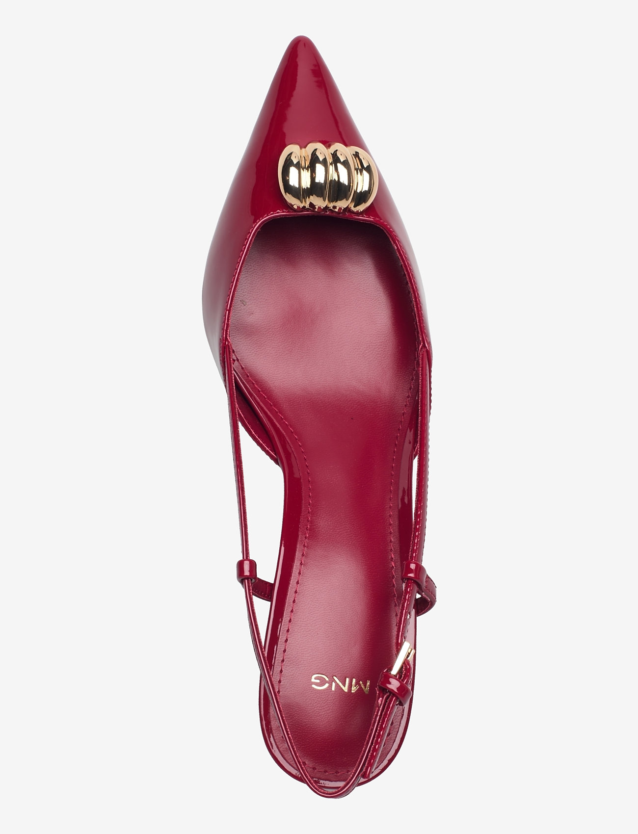 Mango - High-heeled shoes with metallic detail - damen - red - 3