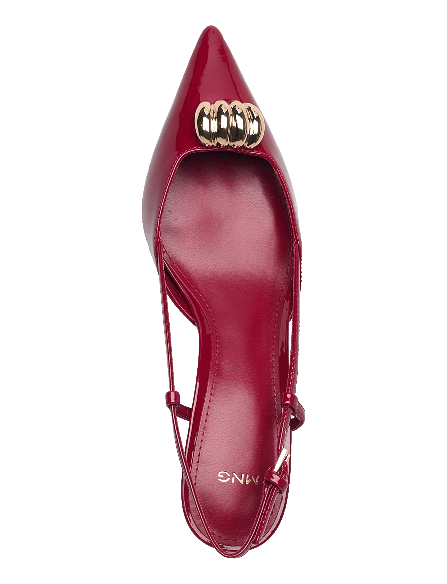 Mango - High-heeled shoes with metallic detail - højhælede sko - red - 4