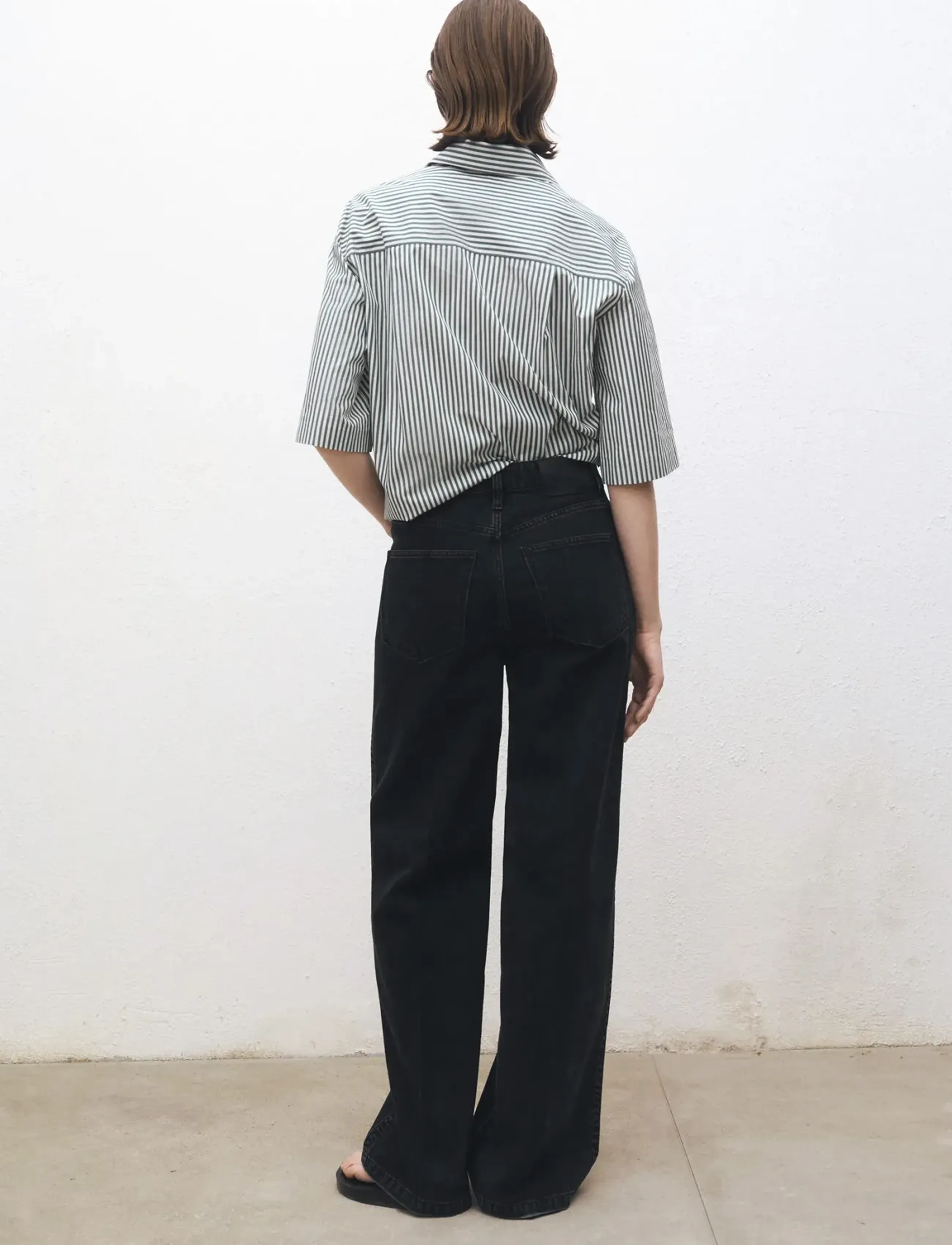 Mango - High waist straight jeans - open grey - 3