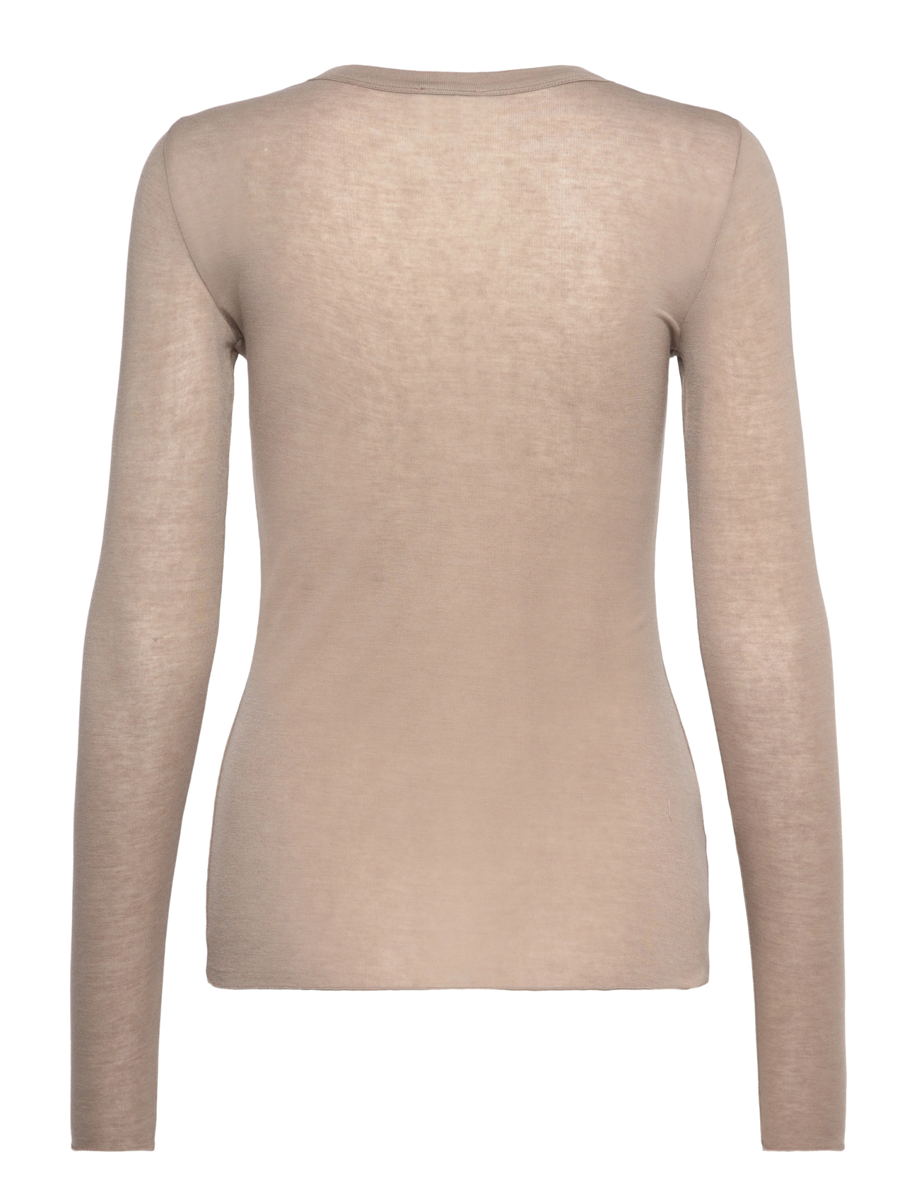 Mango - Long-sleeved wool-blend t-shirt - langærmede toppe - lt pastel brown - 2