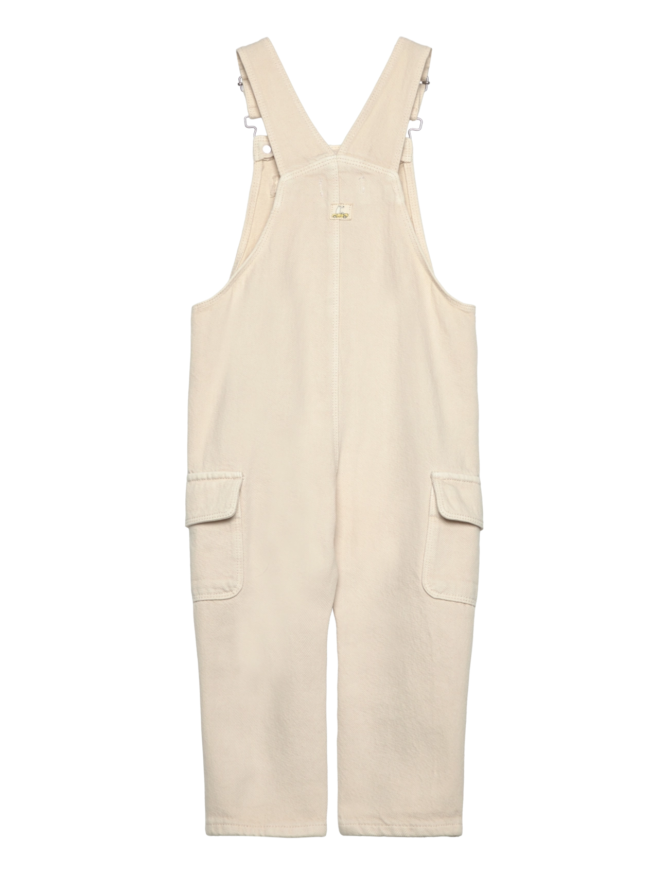 Mango - Long denim overalls with pocket - light beige - 1