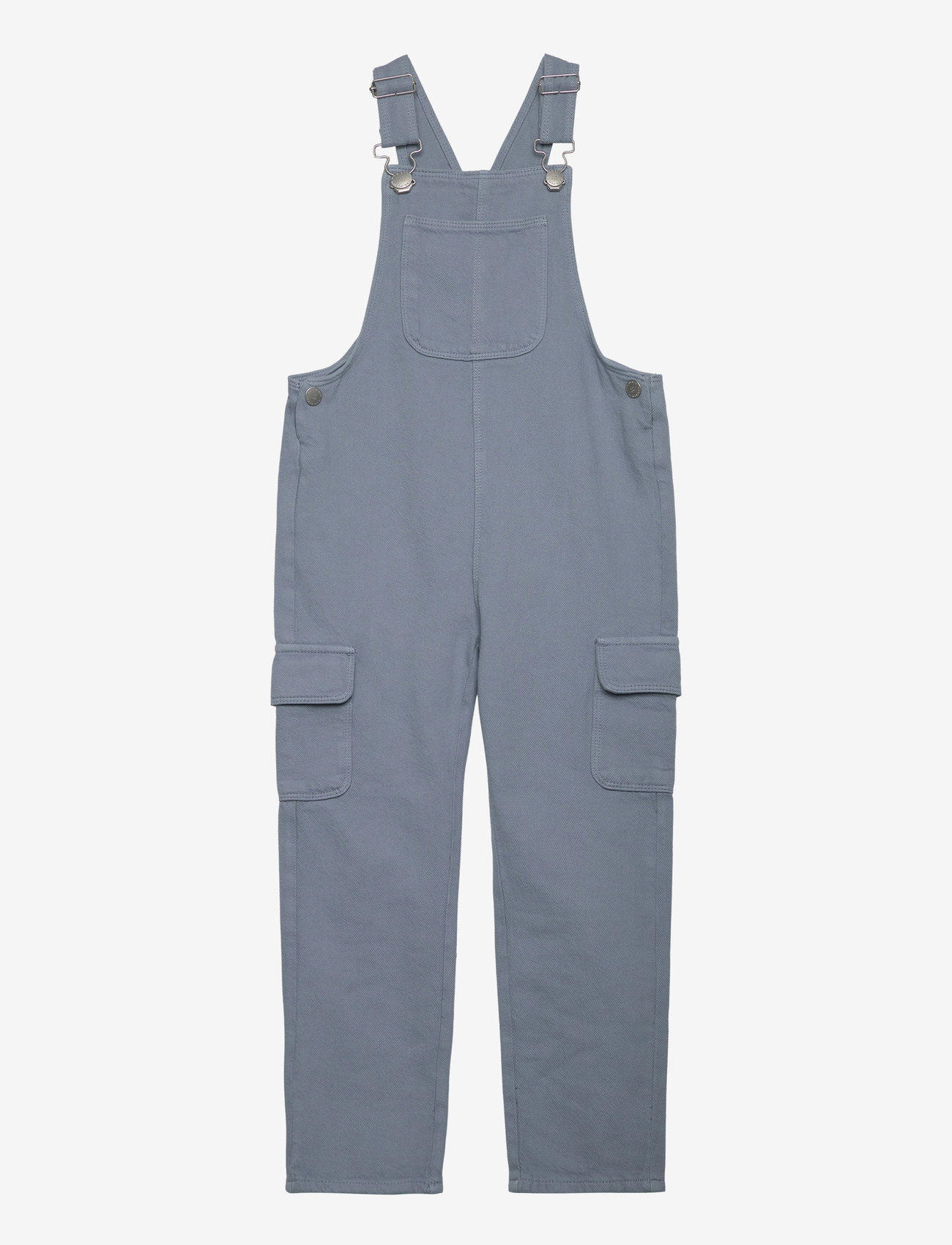 Mango - Long denim overalls with pocket - overalls - medium blue - 0