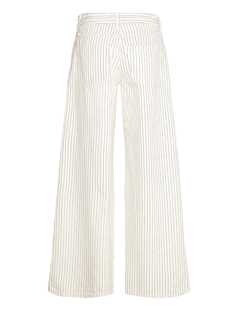 Mango - Wide leg jeans with stripes and belt - hosen mit weitem bein - natural white - 2