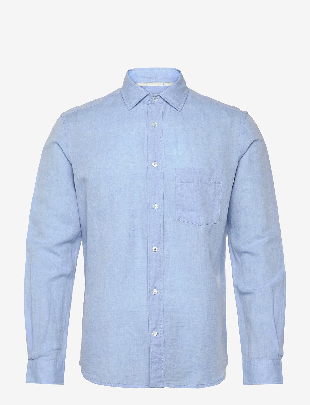 Mango - Pocket linen shirt - linneskjortor - lt-pastel blue - 0