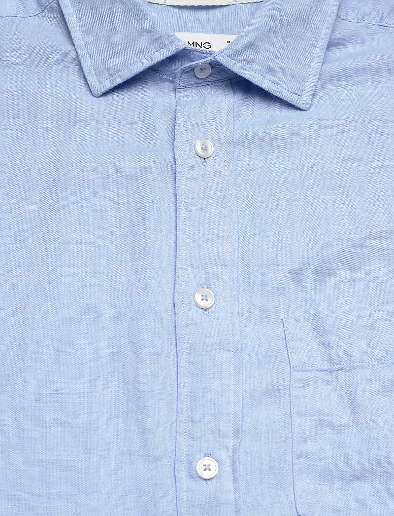 Mango - Pocket linen shirt - pellavakauluspaidat - lt-pastel blue - 2