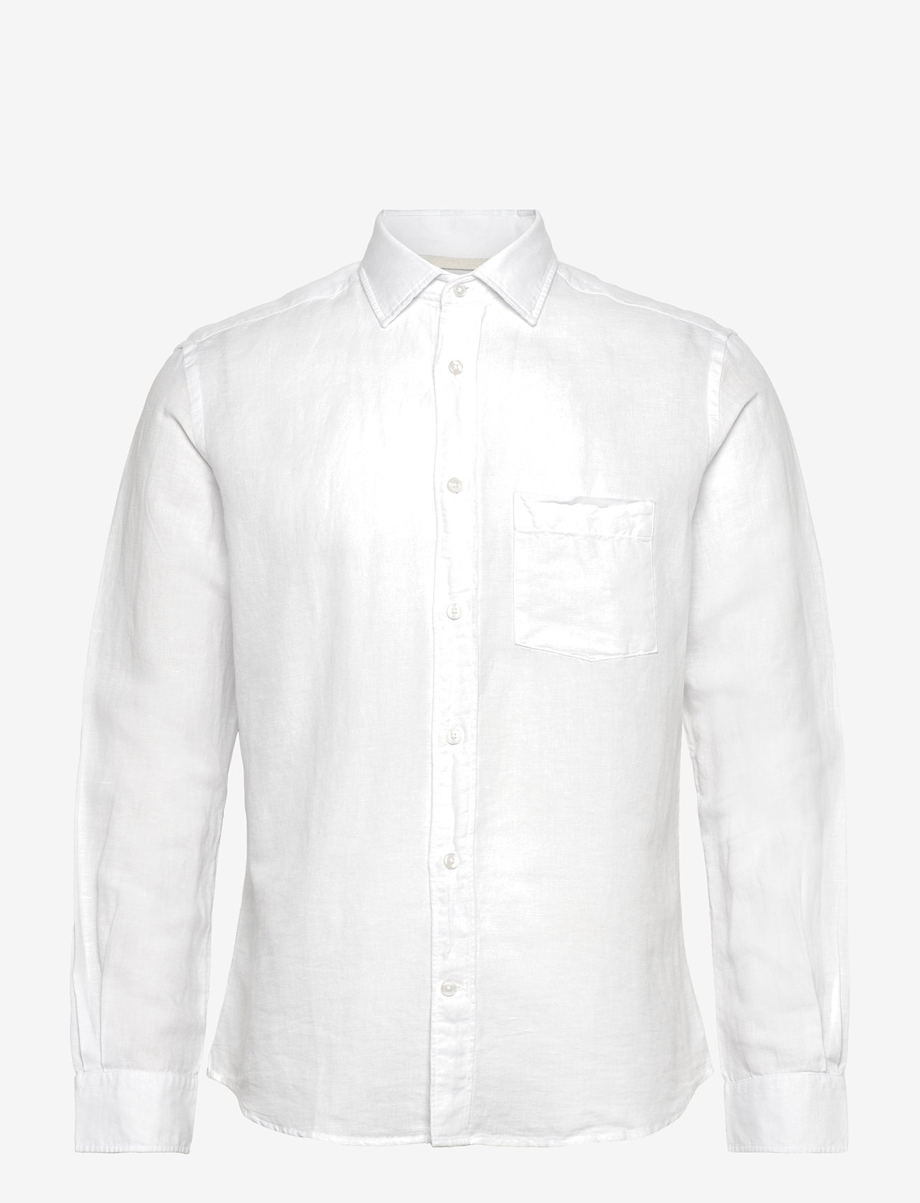 Mango - Pocket linen shirt - leinenhemden - white - 0