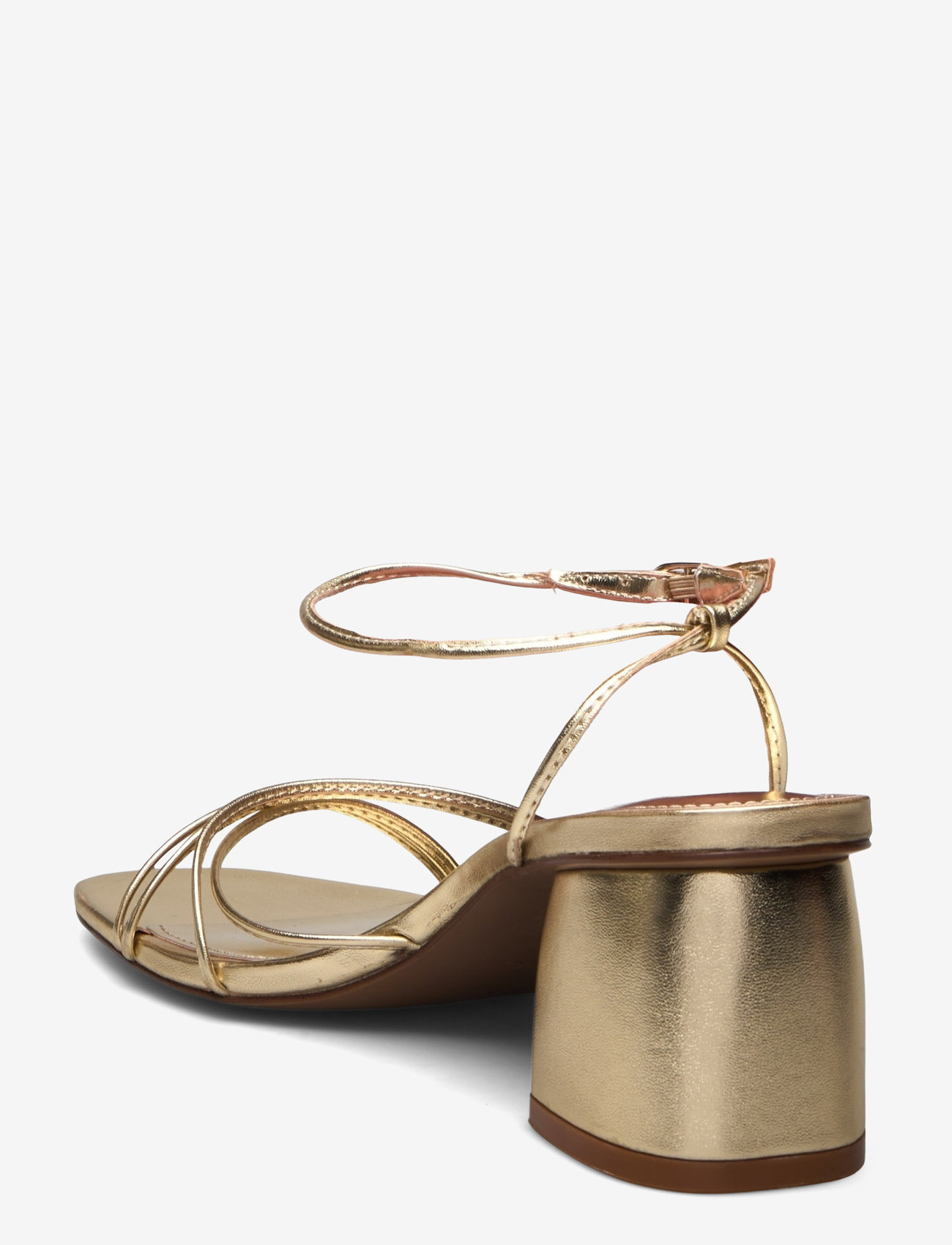 Mango - Heeled sandal with crossed straps - sandaletter - gold - 2