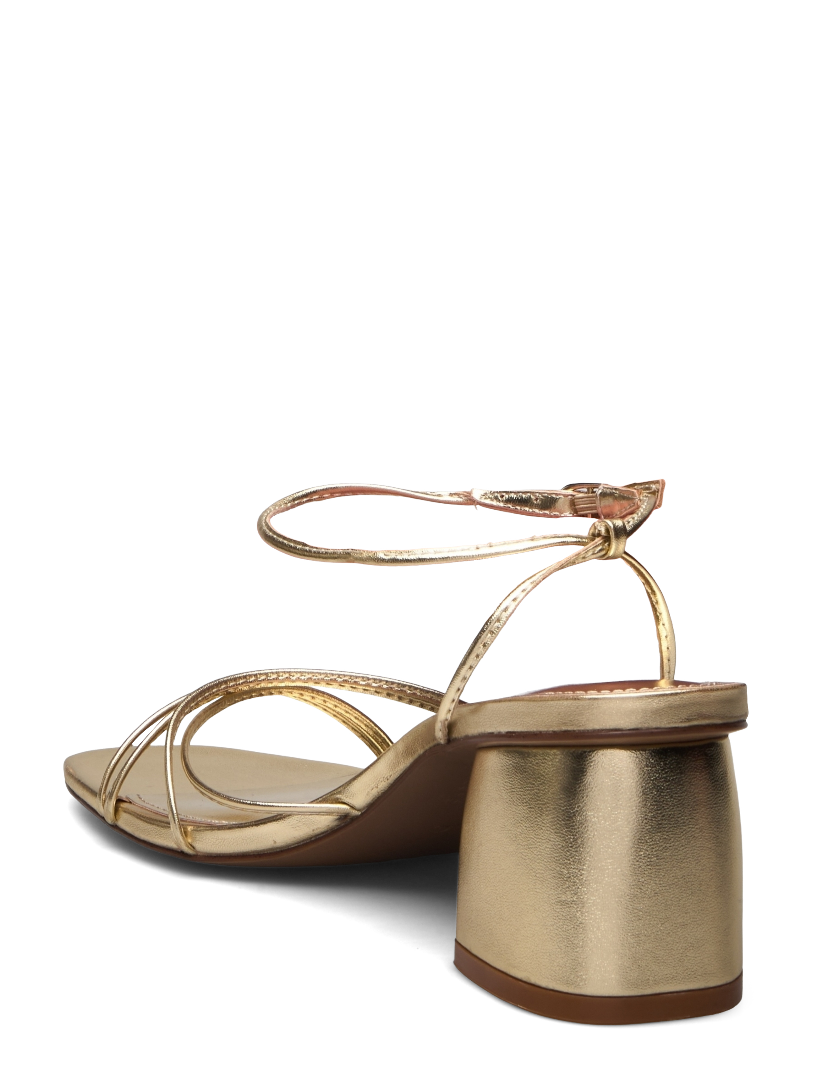Mango - Heeled sandal with crossed straps - gold - 2