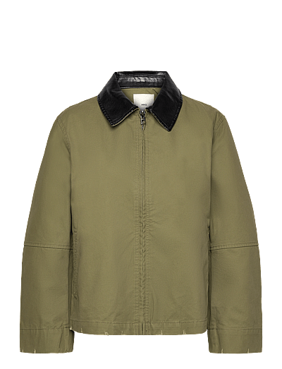 Cotton Jacket With Contrasting Collar - Lette Jakker